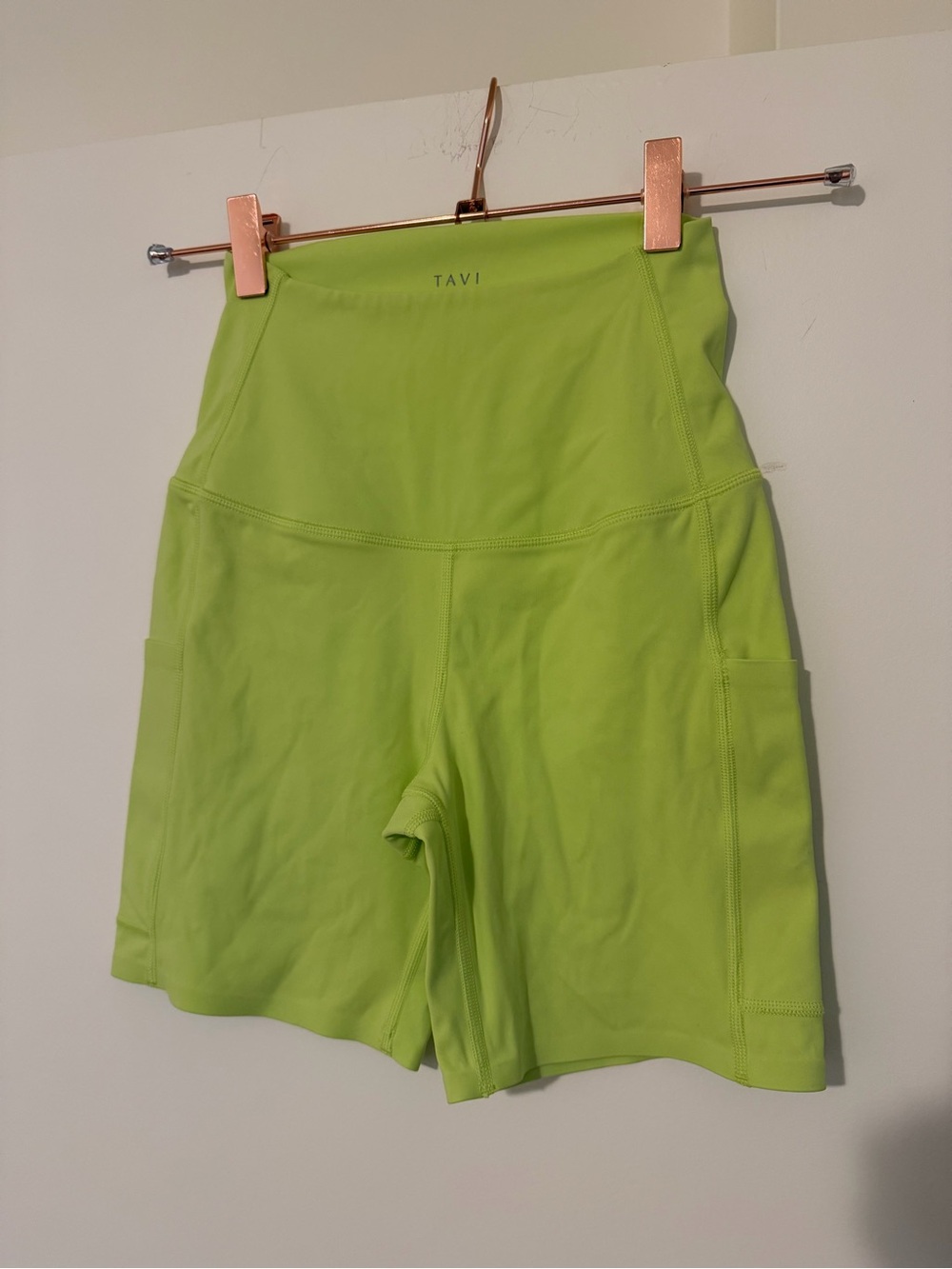 Tavi High-Waist Lime Green Women’s Bike Shorts
